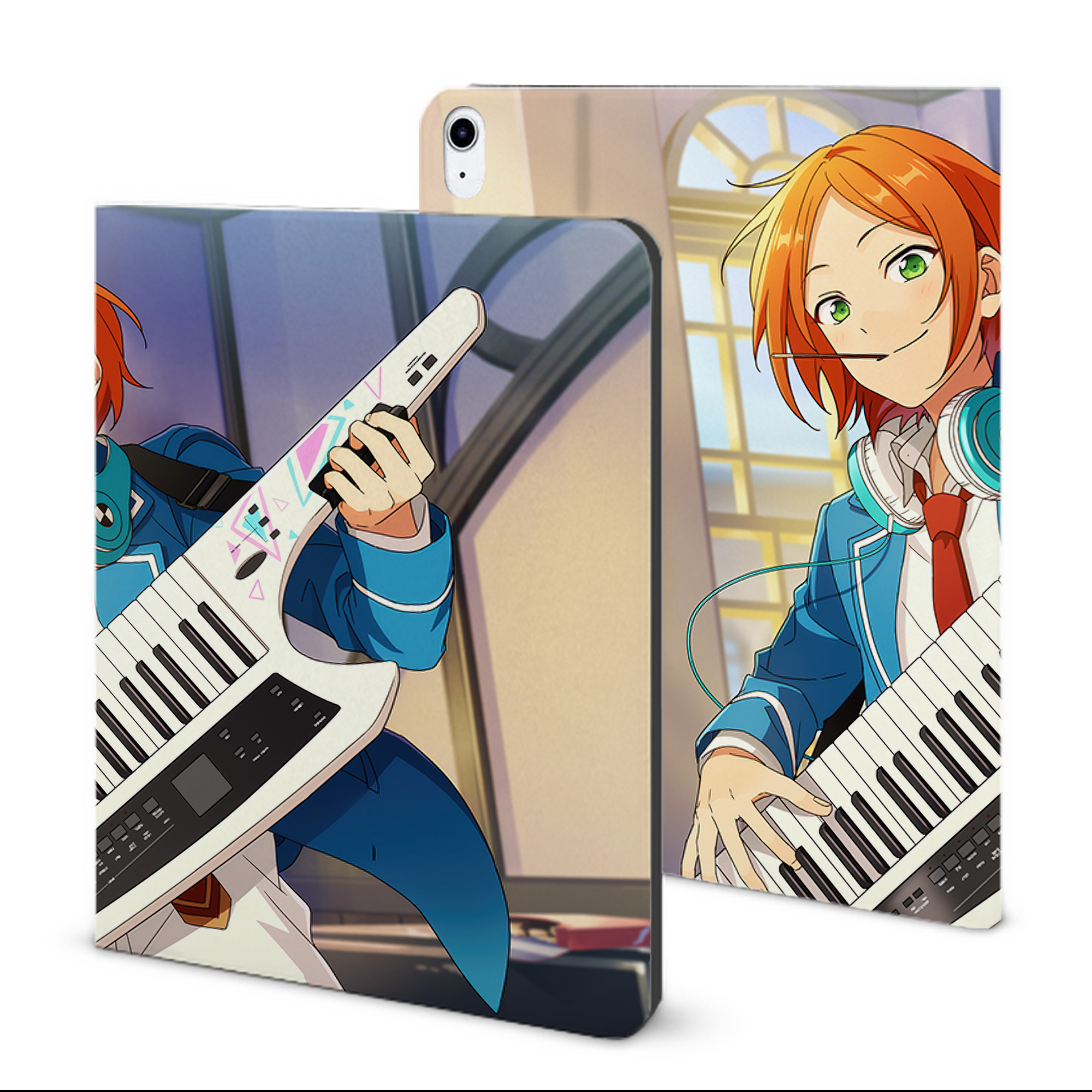（画像用） あんさんぶるスターズ! Ensemble Stars IPad ケース ブック型 PUレザー TPU 耐衝撃 軽量 薄型 ペン収納なし 全面保護 IPad 各モデル対応